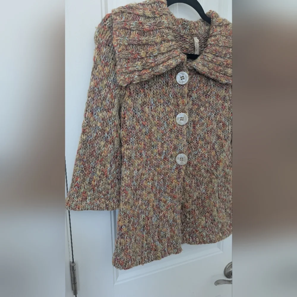 Y2K Rainbow Speckled Wool Blend‎ Cardigan